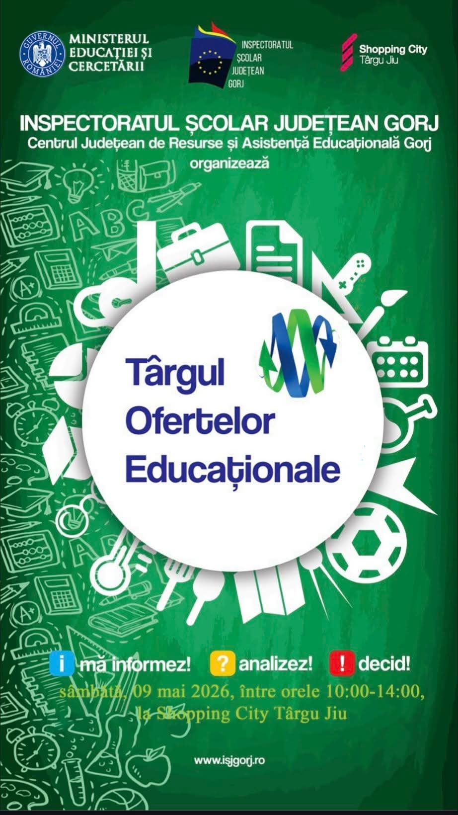 Târgul Ofertelor Educaționale, organizat la Shopping City Târgu Jiu