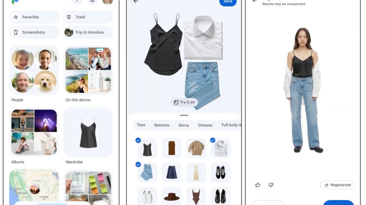 Google Photos' New AI Tool Will Help You Picture Yourself in All Your Clothes - CNET