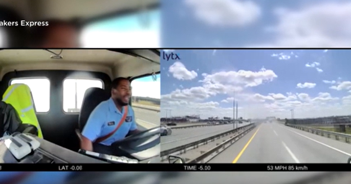 Baltimore bakery truck hit by United Airlines jet on New Jersey Turnpike, video shows - CBS News