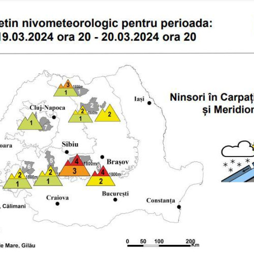 Aviz de avalanșe în Munții Bucegi: Riscul este mare la altitudini ridicate!