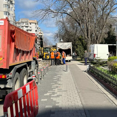 Defecțiune majoră la conductele de termoficare în Constanța. Lucrările de reparații sunt în desfășurare la bulevardul Tomis - VIDEO