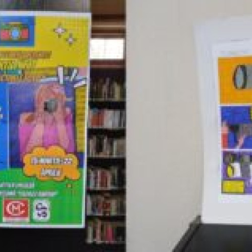 Expoziție de benzi desenate la Biblioteca Județeană cu tematica "Obiectivele foto" realizat de elevii de la Colegiul Tehnic "Mircea Cristea" Brașov