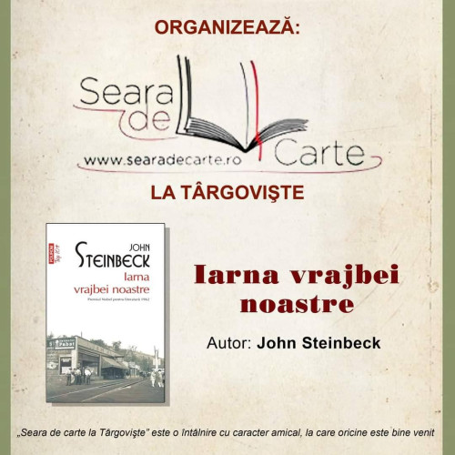 O nouă întâlnire „Seara de carte” la Biblioteca Județeană „I. H. Rădulescu”