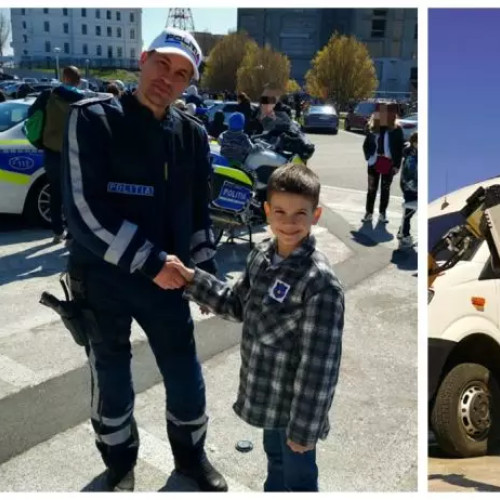 Copiii Fascinați de Câinele Spot și Motocicletele Polițiștilor în Ziua Poliției Române din Constanța