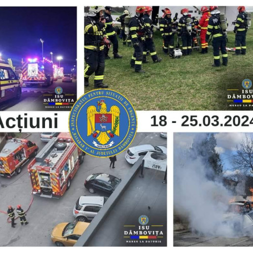 Pompierii din Dâmbovița luptă cu 40 de incendii în ultima săptămână