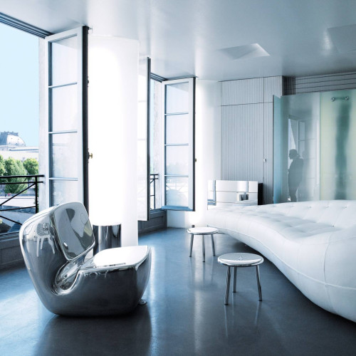 Apartamentul din Paris al creatorului Karl Lagerfeld, arhitectură futuristă și vedere deosebită, vândut cu 10 milioane de euro