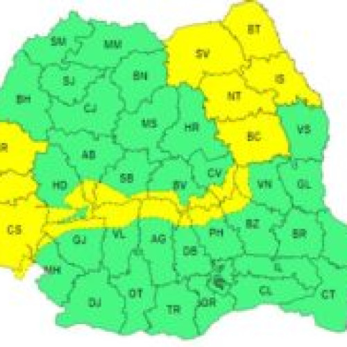 Avertizare de tip COD GALBEN în zona montană a județului Brașov: vânt puternic și ploi!