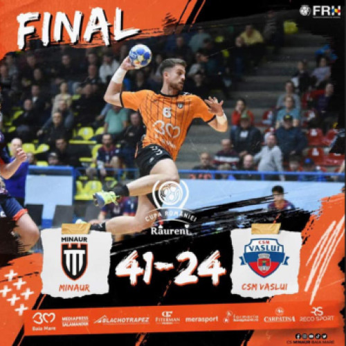 CS Minaur Baia Mare, victorie zdrobitoare în Cupa României la handbal. Scor de 41-24 contra CSM Vaslui aduce echipa în runda 3.