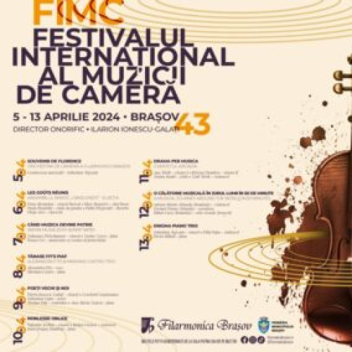 Festivalul Interanțional de Muzică de Cameră revine la Brașov în aprilie 2024