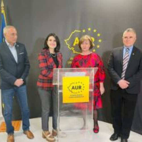Duo feminin candidată la Primăria Brașov din partea partidului AUR, alături de deputata Ana Loredana Predescu