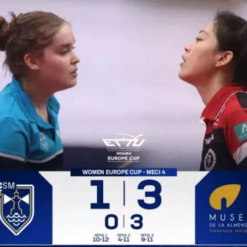 CSM Constanţa a fost învinsă acasă înfrântă în partida de tenis de masă din ETTU Europe Cup Women de către Museo de la Almendra Francisco Morales, clasându-se pe locul 3