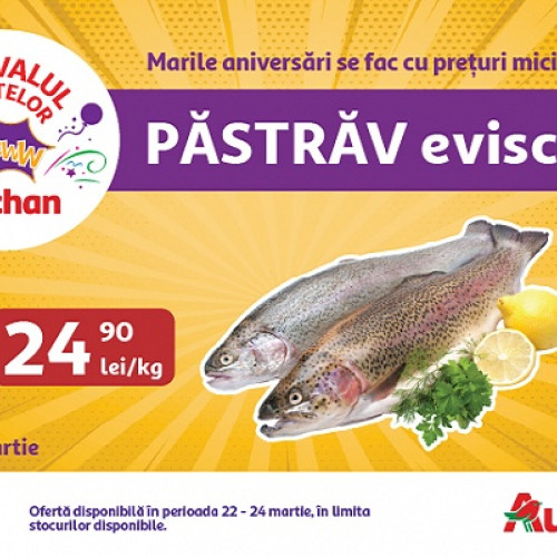Ofertele WoowW îți fac weekendul mai bun la Auchan! Descoperă prețuri speciale la peștele proaspăt și conserve!