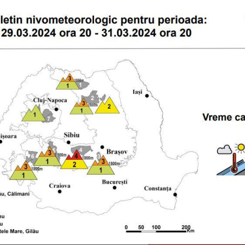 Avertizment pentru turiștii din Munții Bucegi: Risc însemnat de avalanșe în weekend