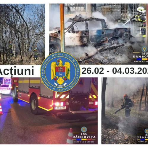Zeci de incendii devastatoare în Dâmbovița în ultima săptămână