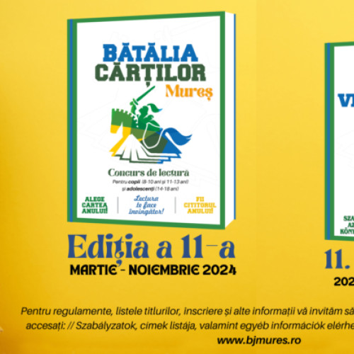 Biblioteca Județeană Mureș găzduiește concursul "Bătălia Cărților" la a 11-a ediție
 
"Concursul "Bătălia Cărților" ajunge la a 11-a ediție în Biblioteca Județeană Mureș
