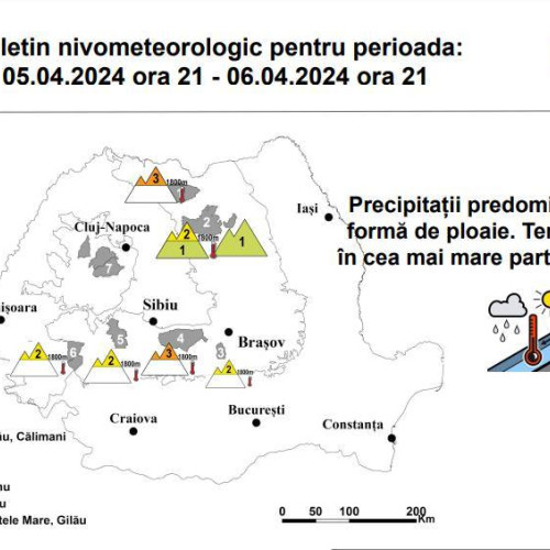 Avertizare meteorologică privind avalanșe în Bucegi în acest weekend