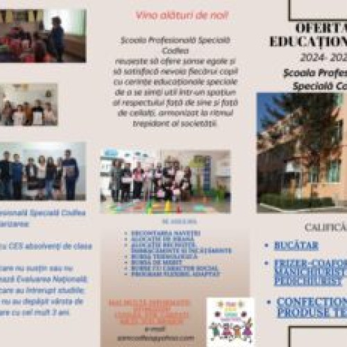 Școala Profesională Specială Codlea: Elevi Calificați în Zona Brașov-Codlea Asigura Servicii Educaționale și Sprijin Material pentru Elevi cu Nevoi Speciale