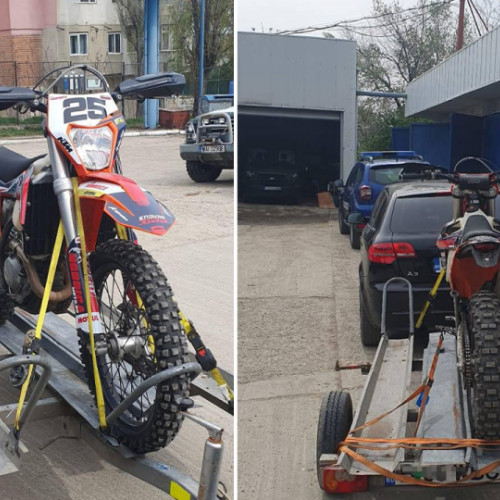 Motocicleta furată din Italia, găsită în Galați la un tânăr în Cuca