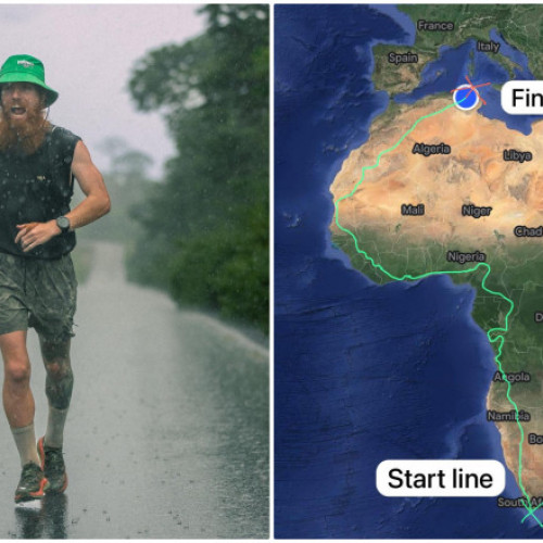 Un britanic va termina o cursă de alergare de 16.250 de kilometri prin Africa în Tunisia după 351 de zile de marș forțat