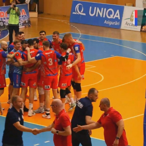 CSM Arcada Galați învinge Dinamo București în primul meci al semifinalelor la Campionatul Național de Volei Masculin din Liga I