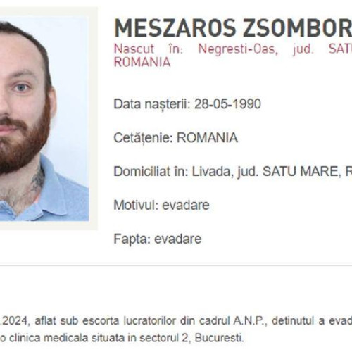 Atenție! Deținut condamnat pentru crimă, în fugă de sub ochii polițiștilor bucureșteni