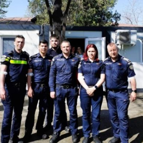 Stiri Defisa Moreni: Polițiștii din localitate au donat sânge pentru a ajuta comunitatea