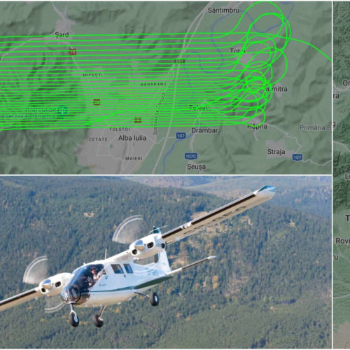 Avion privat Vulcanair P68 survolat Alba Iulia și împrejurimile timp de 4 ore și 22 de minute