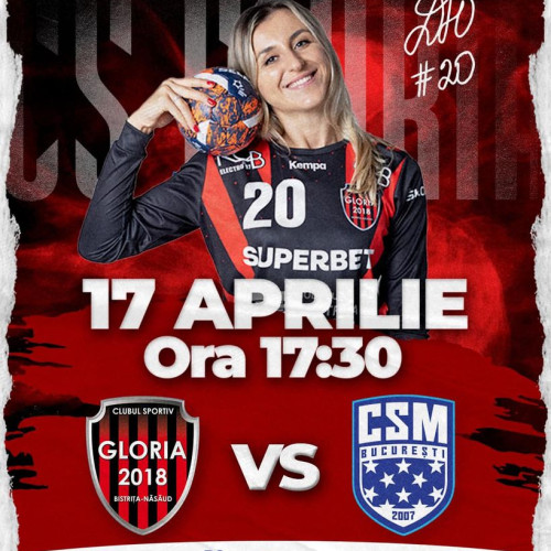 Gloria și CSM București se vor întâlni la TeraPlast Arena. Bilete disponibile online și la sediul clubului. Partida va fi transmisă în direct la TV.