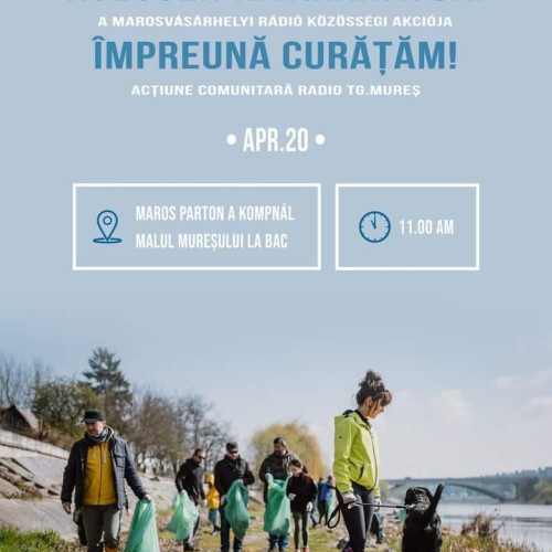 Radio Tg. Mureş organizează evenimentul „Împreună curățăm” pentru ecologizarea râului Mureș și educarea publicului
