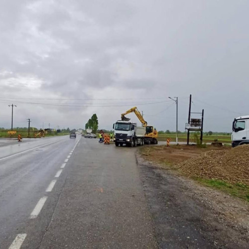 Lucrările la intrarea în Lucieni au început pentru prevenirea evenimentelor nedorite