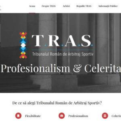 Lansarea Tribunalului Român de Arbitraj Sportiv, organizată de ARAS, a avut loc astăzi