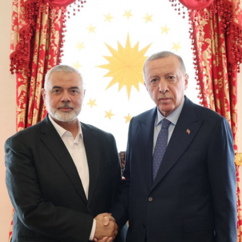 Erdogan s-a întâlnit cu șeful politic al Hamas, la Istanbul: „Palestinienii trebuie să se unească”