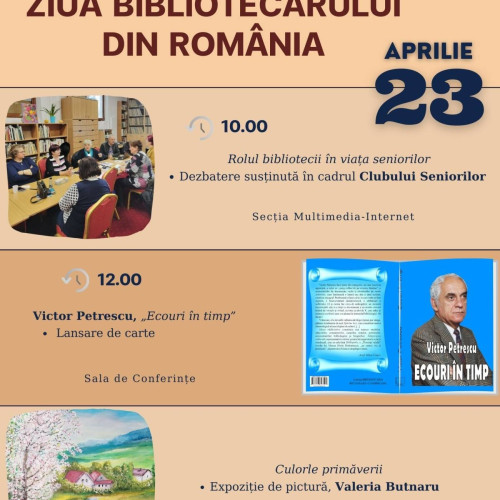 Sărbătorirea "Zilei Bibliotecarului din România" la Târgoviște - 23 aprilie 2024
