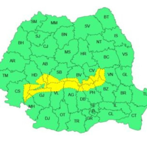 Avertizare meteo: Cod galben pentru ninsori în Carpații Meridionali și de Curbură