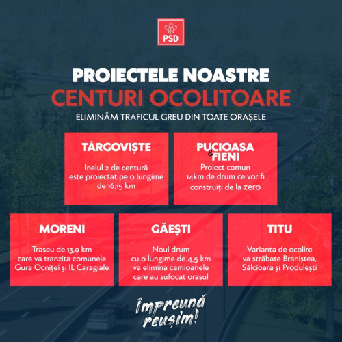 Dâmbovița planuri rețea rutieră - PSD are o inițiativă de reconfigurare ambigioasă pentru regiunea Sud-Muntenia