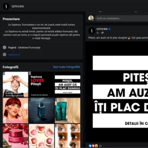 Reclama jignitoare a Sephora în Pitești, proteste ale locuitorilor