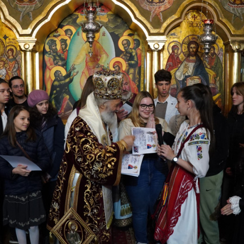 Cinstirea ocrotitorului spiritual al orașului Tecuci, Sfântul Gheorghe, sărbătorită de locuitorii bisericii sub îndrumarea Arhiepiscopului Casian al Dunării de Jos