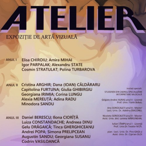 Expoziția de grup "Atelier" a studenților Facultății de Arte, deschisă astăzi la Galeria "Nicolae Mantu" din Galați