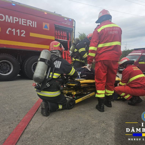 Exercițiu de cooperare cu forțe și mijloace organizat la Pucioasa de către ISU Dâmbovița