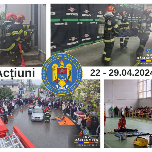 ISU Dâmbovița a intervenit la 282 de evenimente în ultima săptămână