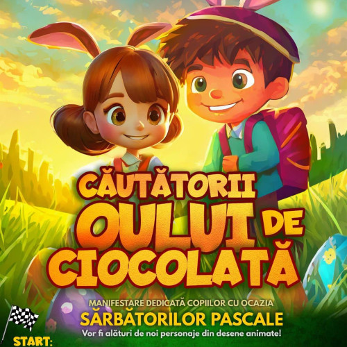 Vino mâine în Parcul Central Pucioasa pentru a găsi cele 2 mii de ouă de ciocolată ascunse de Iepuraș!