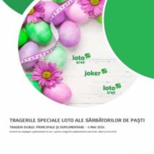 Trageri Speciale la Loteria Română de Paște - Premii Duble și Report de peste 1,88 Milioane de Euro, Sâmbătă!