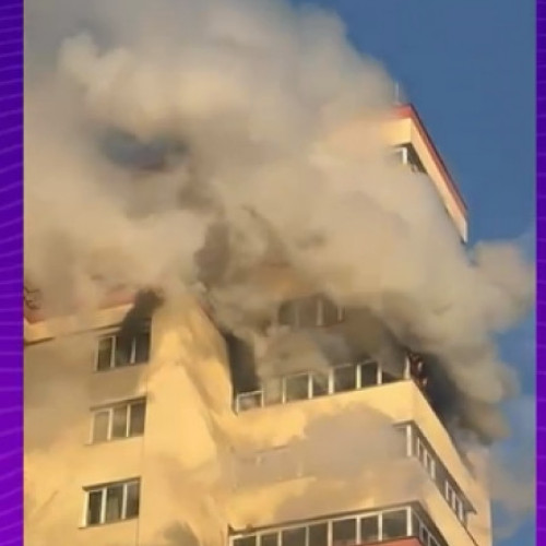 Bloc în flăcări în București: Persoană carbonizată găsită în apartamentul mistuit de incendiu