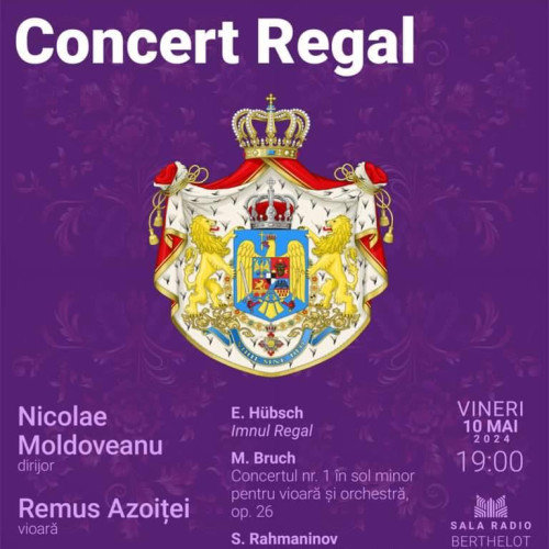 Concertul Regal de la Sala Radio - 10 mai 2024: Orchestra Națională Radio și dirijorul Nicolae Moldoveanu vor fi însoțiți de invitatul special Remus Azoiței