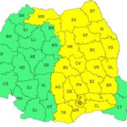 Alertă de Instabilitate Atmosferică în jumătate din țară: Cod Galben