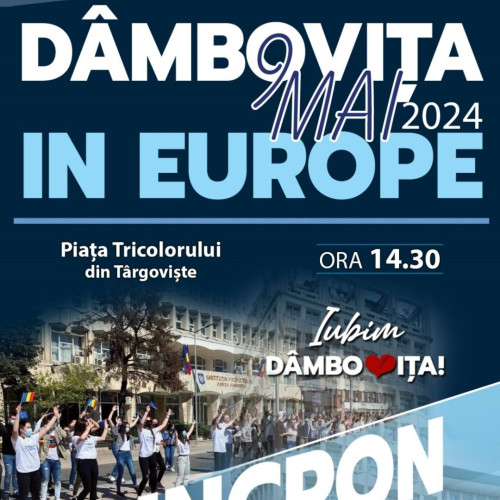 Elevi din Târgoviște sărbătoresc Ziua Europei cu un SINCRON impresionant la Piața Tricolorului!