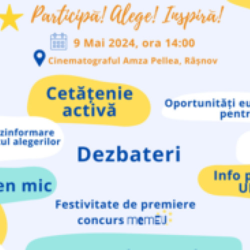 Ziua Europei sărbătorită la Cinematograful Amza Pellea din Râșnov: Programul complet al evenimentului