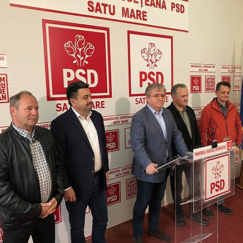 Conferință de presă: Liderii sindicali din Satu Mare își exprimă sprijinul pentru candidații PSD la alegerile locale