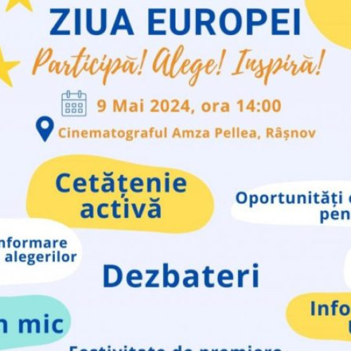 Ziua Europei sărbătorită prin dezbatere și informare la Cinematograful Amza Pellea din Râșnov