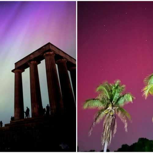 Aurorele boreale, spectacol nocturn emotiv peste Europa si SUA. Magnifica erupție solară colorează cerul si flooda România, chiar până în Florida